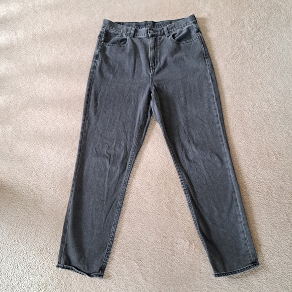 American Eagle Jeans Women's Size 10 Mom Jean Grey Denim High Rise - Picture 1 of 13